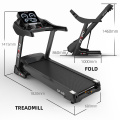 pro fitness  big screen and mp3 connector  folding electric motorized treadmills